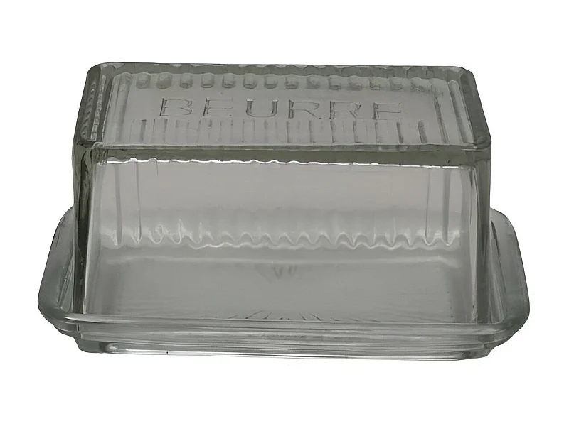 Beurrier en verre strié Cook