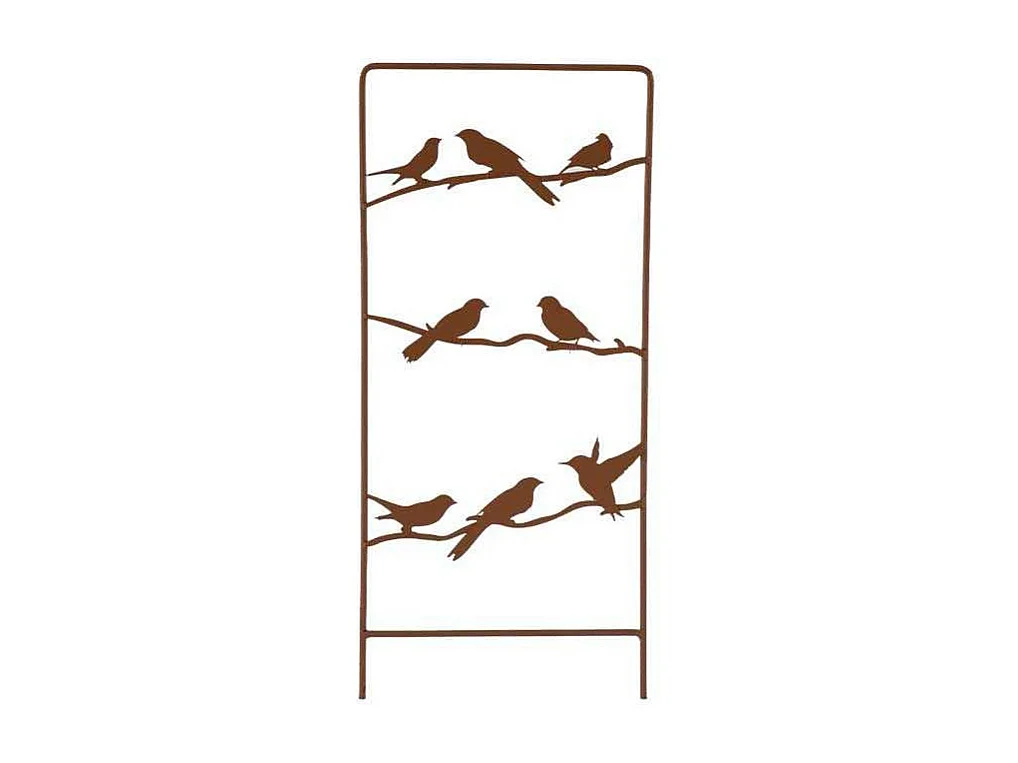 Treillage décoratif en fer oiseaux 15 x 1 x 38 cm