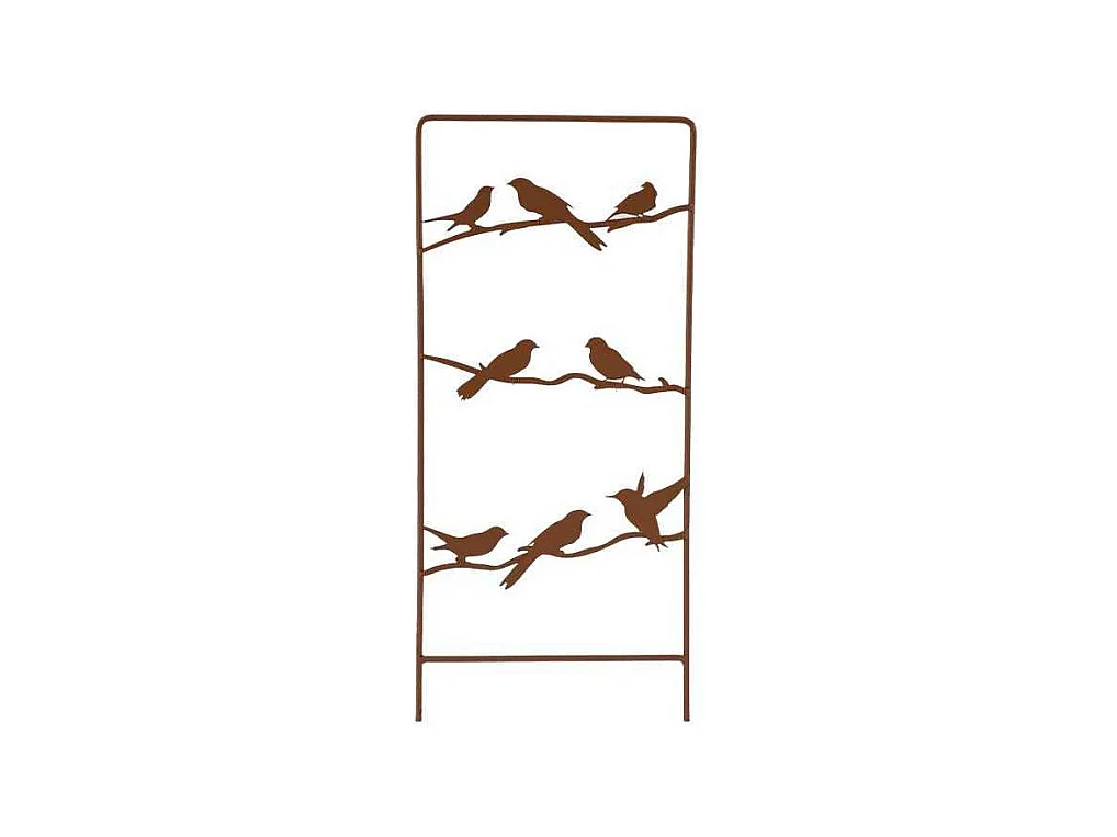 Treillage décoratif en fer oiseaux 15 x 1 x 38 cm