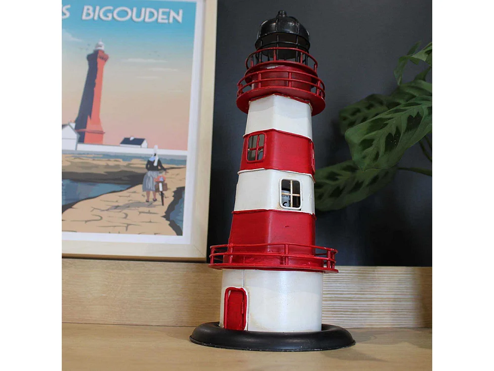Phare en métal à led 32 cm Modèle 3