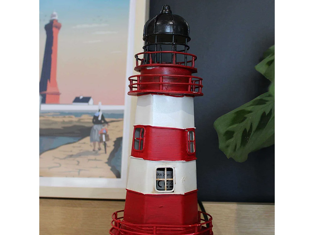 Phare en métal à led 32 cm Modèle 3