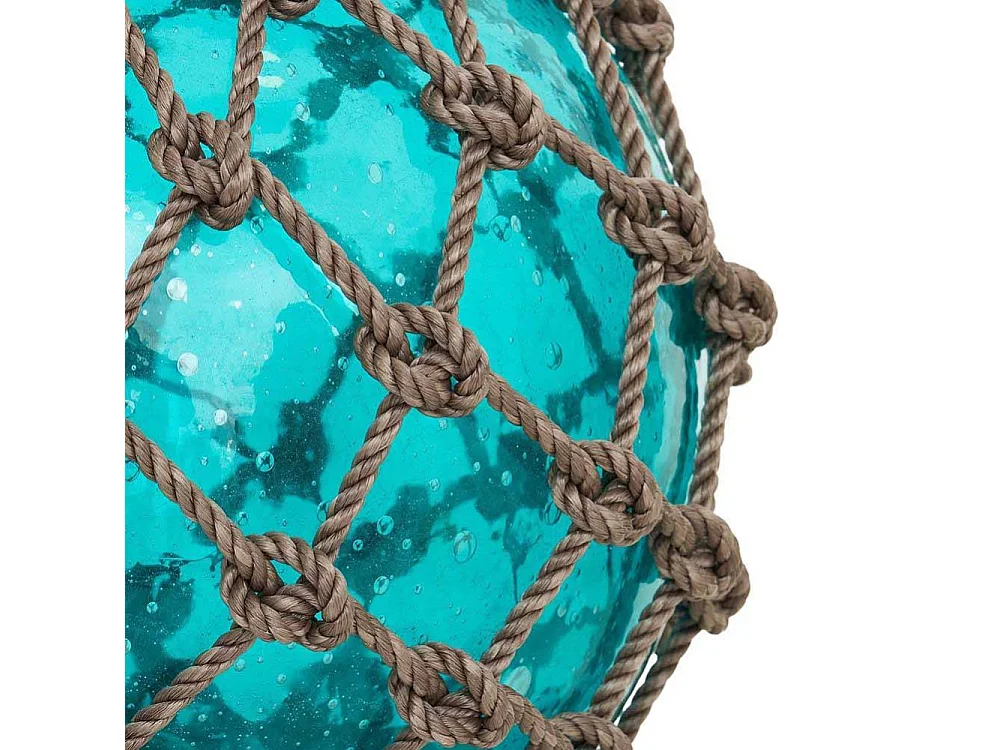 Grande bouée en verre avec corde en nylon