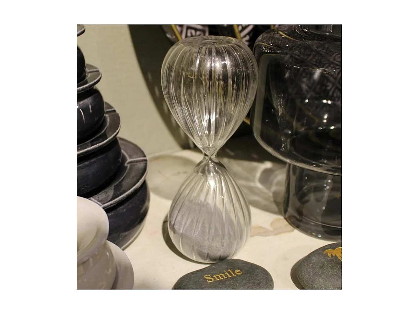 Sablier en verre strié 15 min