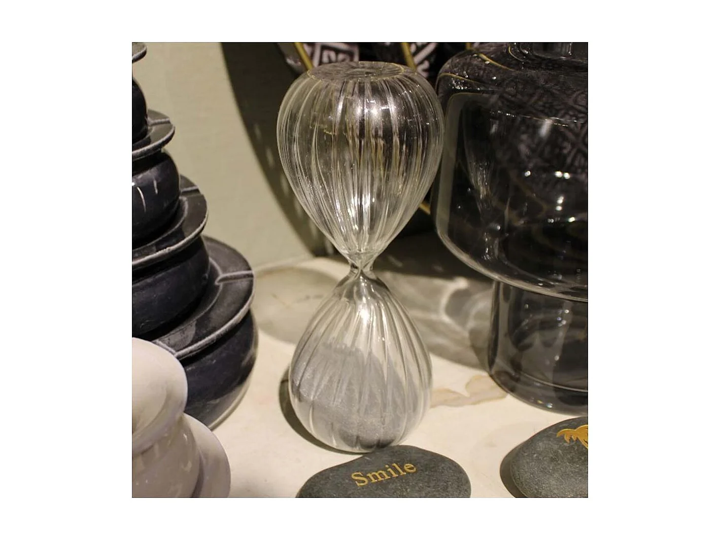 Sablier en verre strié 15 min