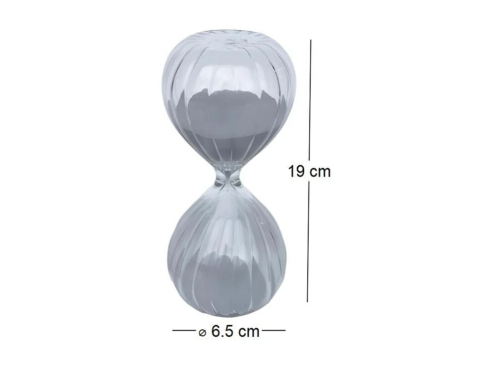 Sablier en verre strié 15 min