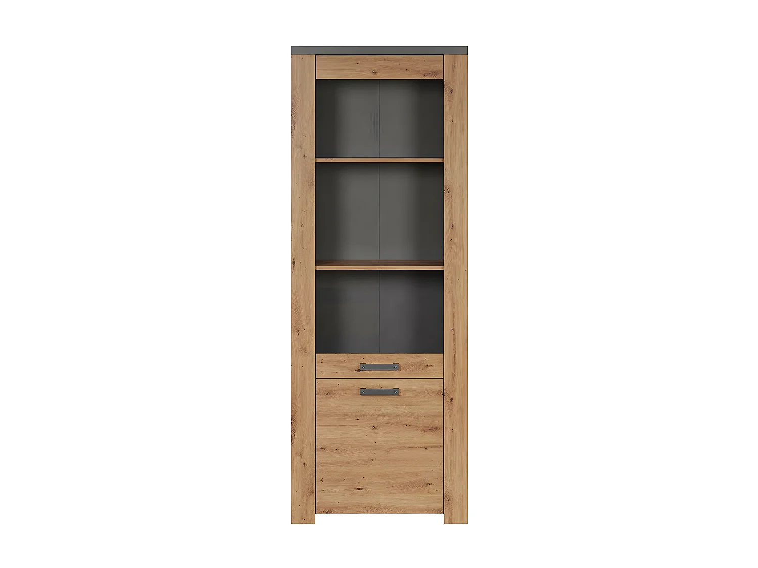 Dressoir 2 Deuren waarvan 1 van gehard glas H199 cm - Follow