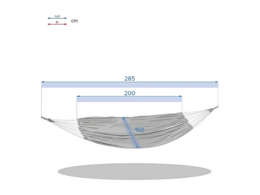 Hamac 150x307 Yaqui bleu canard Hespéride