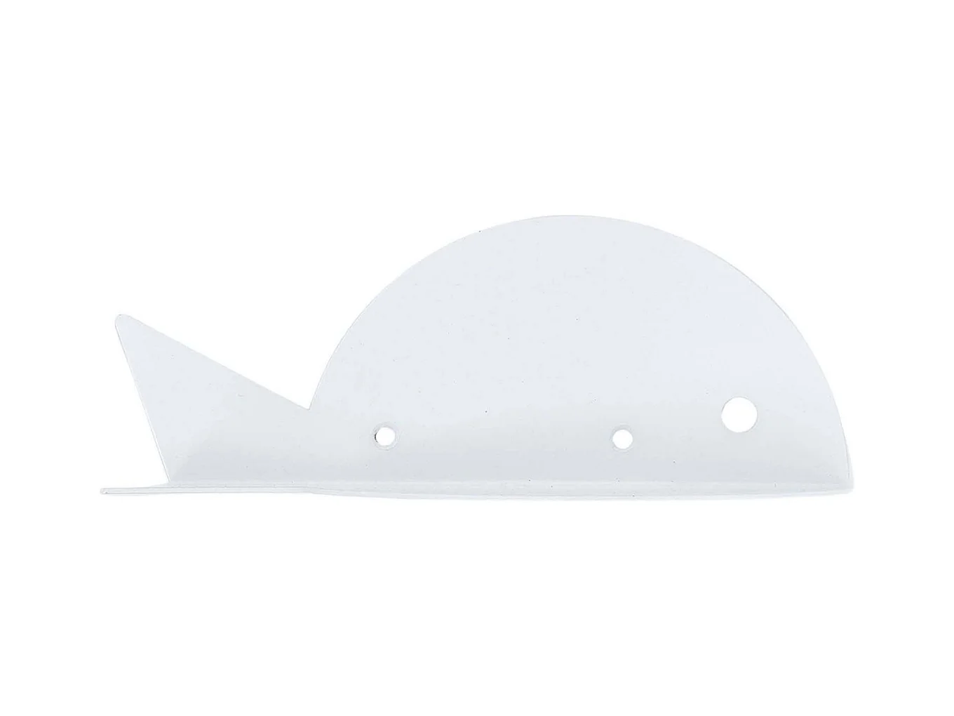 Etagère murale en métal blanc Poisson