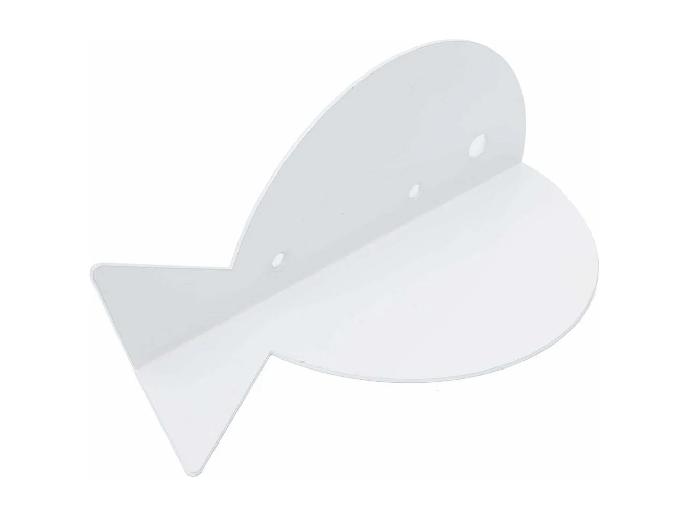 Etagère murale en métal blanc Poisson