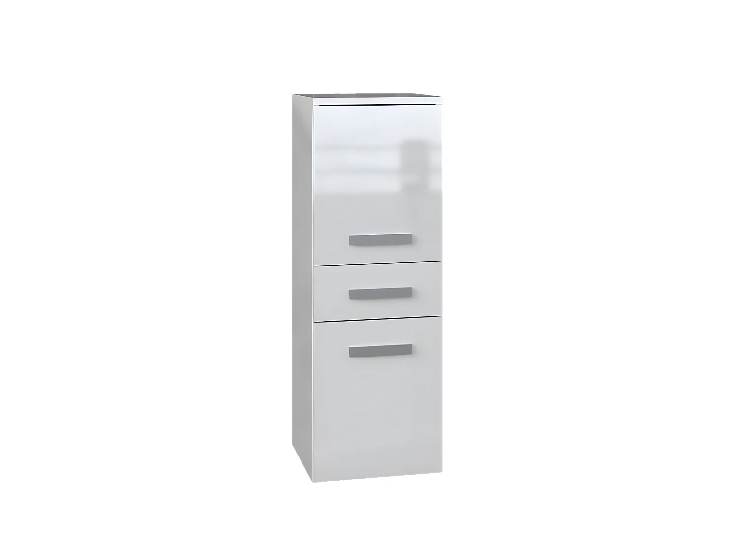 NINA - Meuble salle de bain 2 portes + 1  tiroir - 30x30x85cm - Colonne basse rangement SDB
