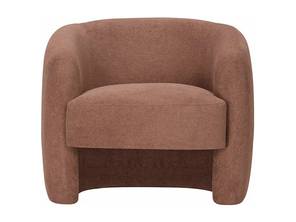 Fauteuil Louison en tissu - Terracotta - L87 x 77 x 75cm - Loungitude