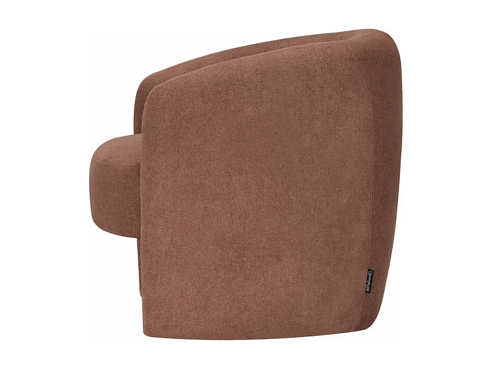 Fauteuil Louison en tissu - Terracotta - L87 x 77 x 75cm - Loungitude
