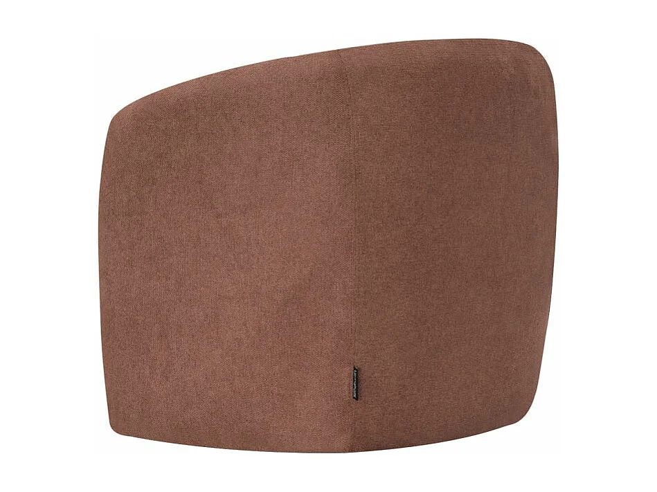 Fauteuil Louison en tissu - Terracotta - L87 x 77 x 75cm - Loungitude
