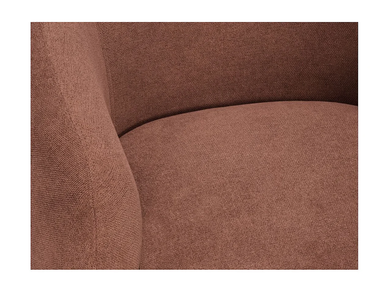 Fauteuil Louison en tissu - Terracotta - L87 x 77 x 75cm - Loungitude