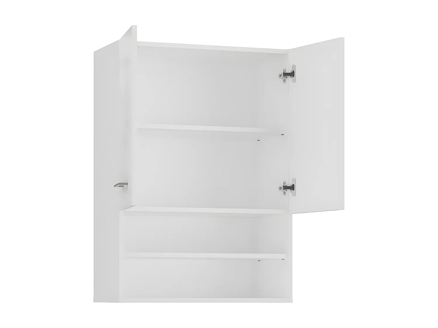 NELLIO - Armoire de toilette murale - Meuble SDB à suspendre - 64x30x90cm - Rangement Salle de bain