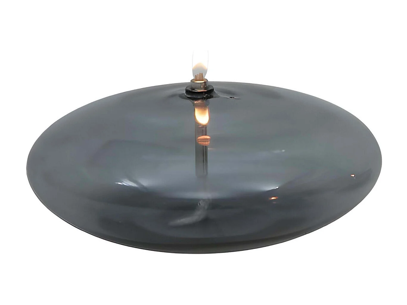 Lampe à huile en verre Ellipse 9 x 18 cm