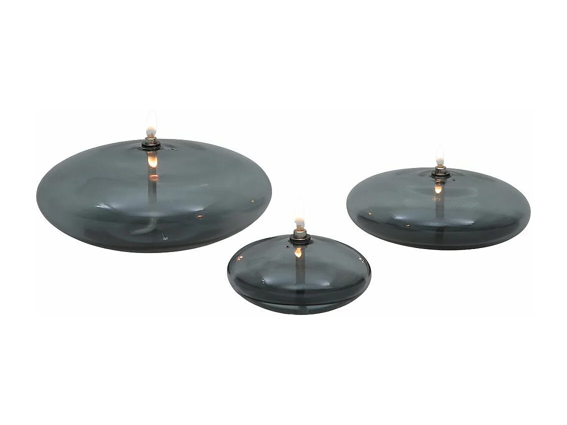 Lampe à huile en verre Ellipse 9 x 18 cm