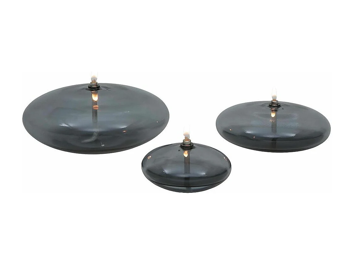 Lampe à huile en verre Ellipse 9 x 18 cm