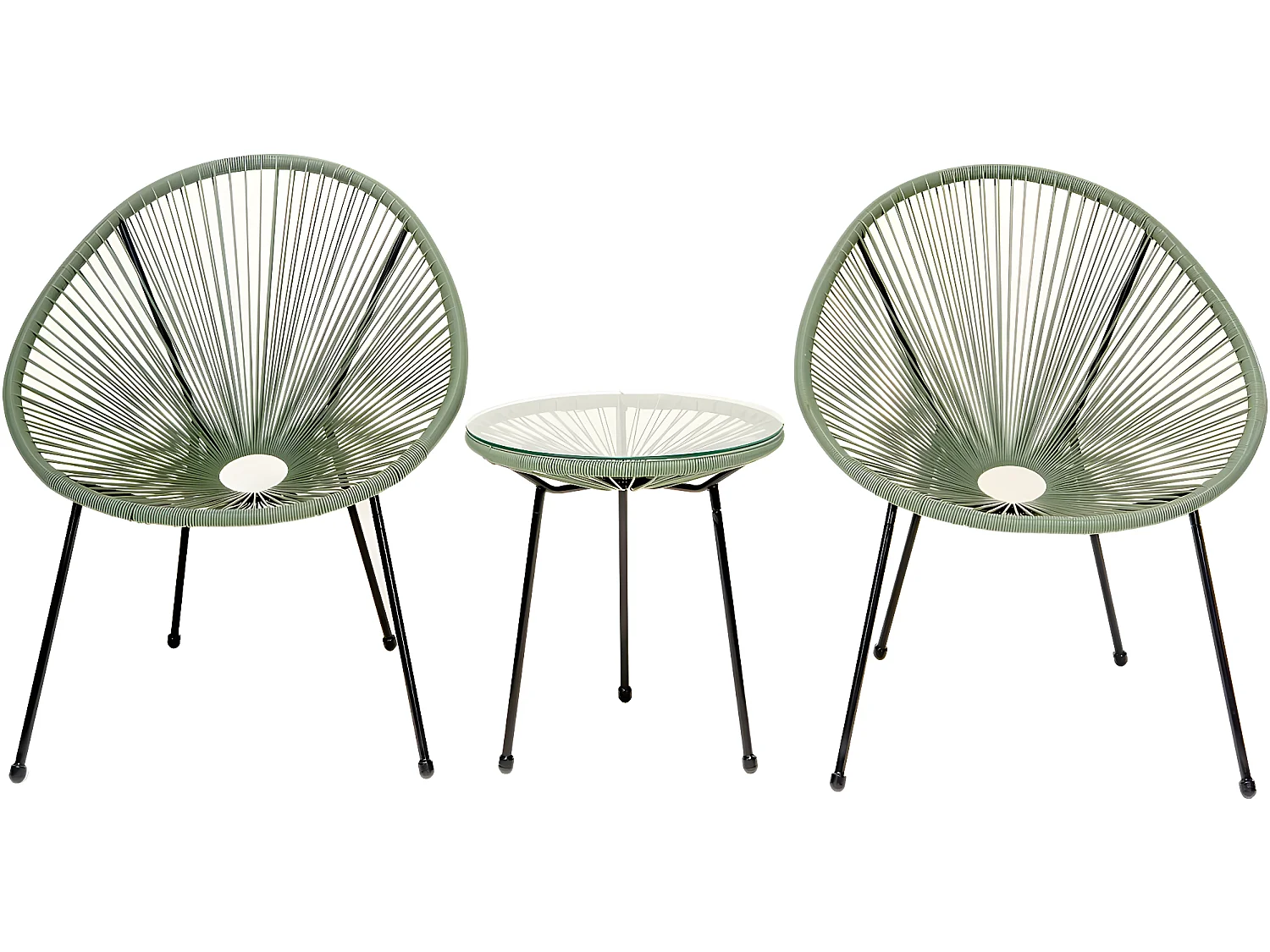 Set da giardino Acapulco "Liana" - 2 posti - Verde