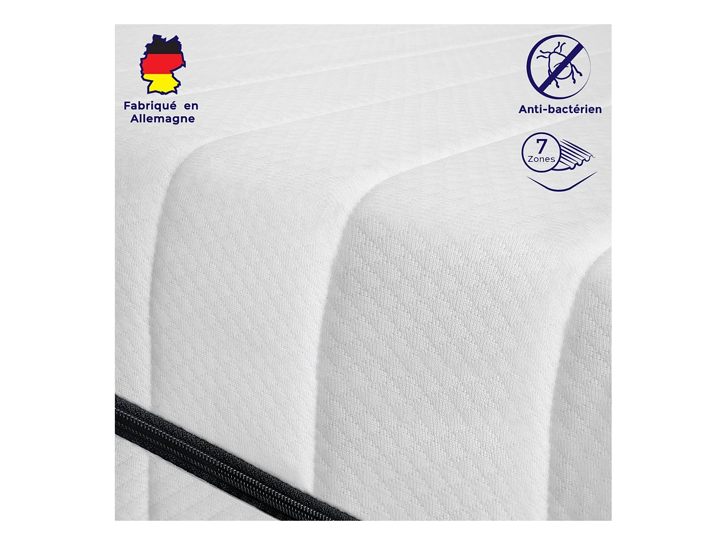 Matelas 100 x 200 cm soutien ferme grand confort épaisseur 15cm