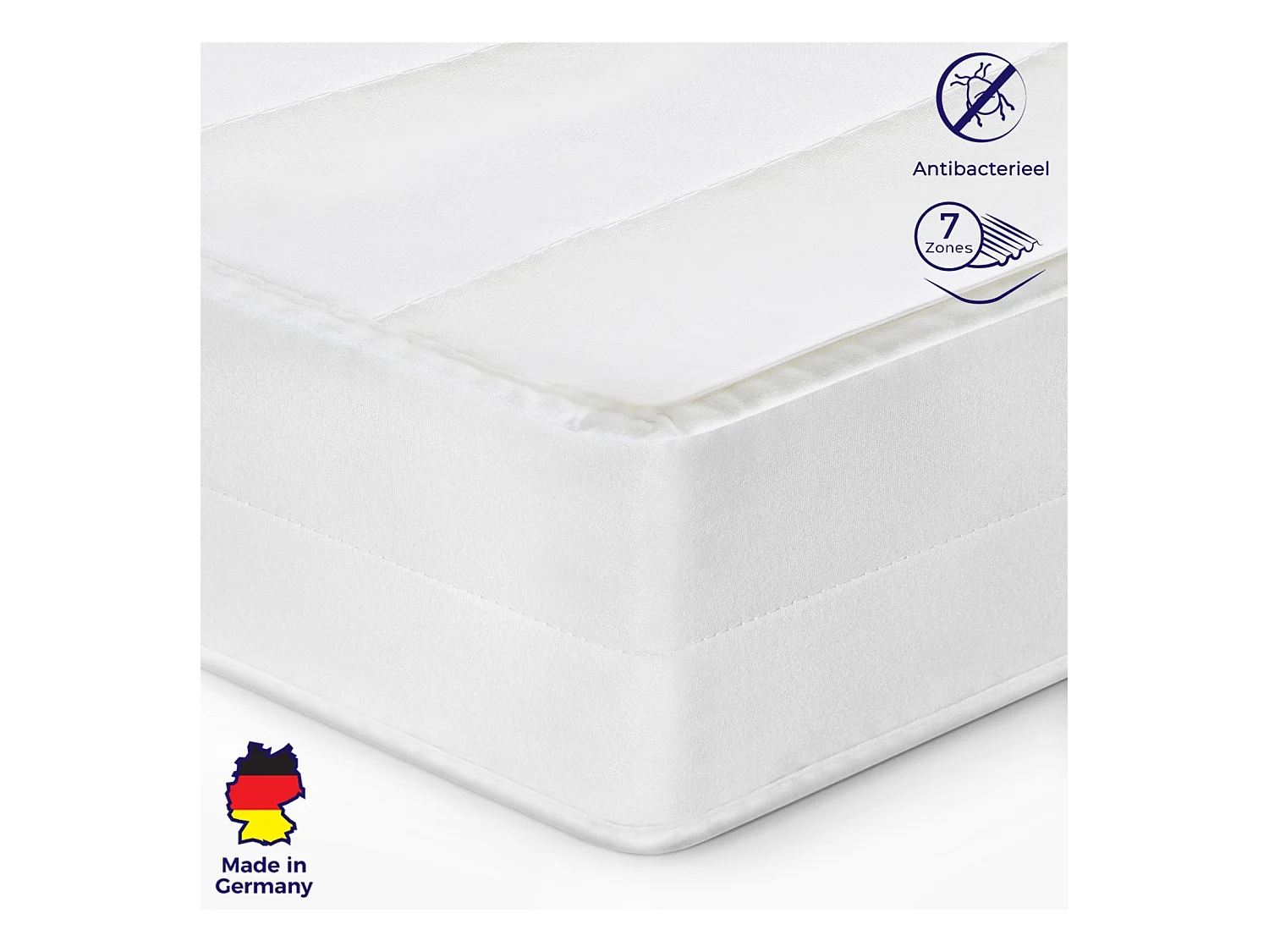 Matras met stevige ondersteuning - Matras met 7 zones en wasbare hoes - Matras 120x190