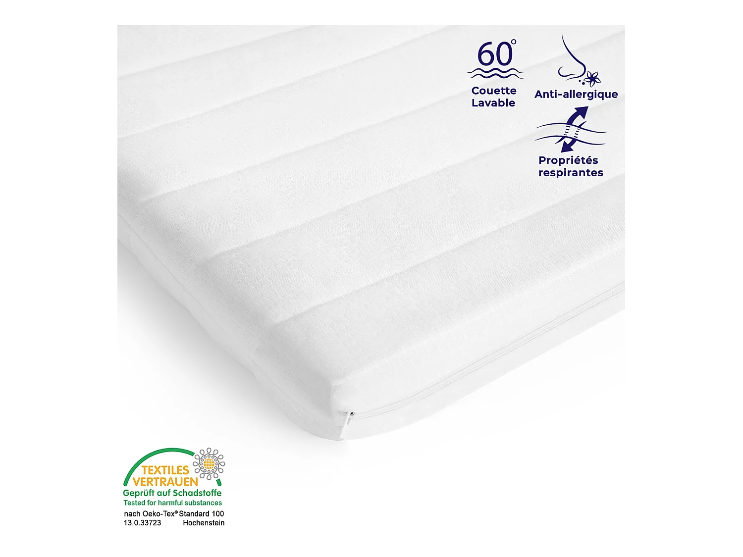 Surmatelas 80x190 soutien ferme - Surmatelas housse lavable hygiénique