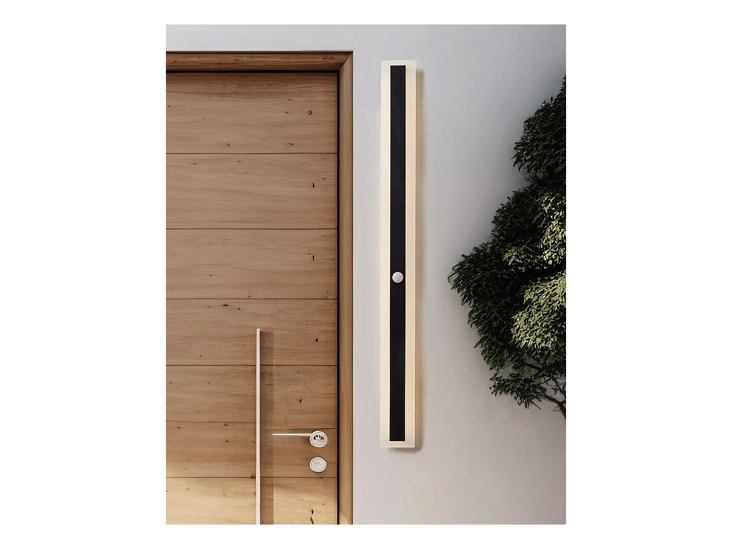 Outdoor LED wandlamp SAVANE Met bewegingssensor Zwart