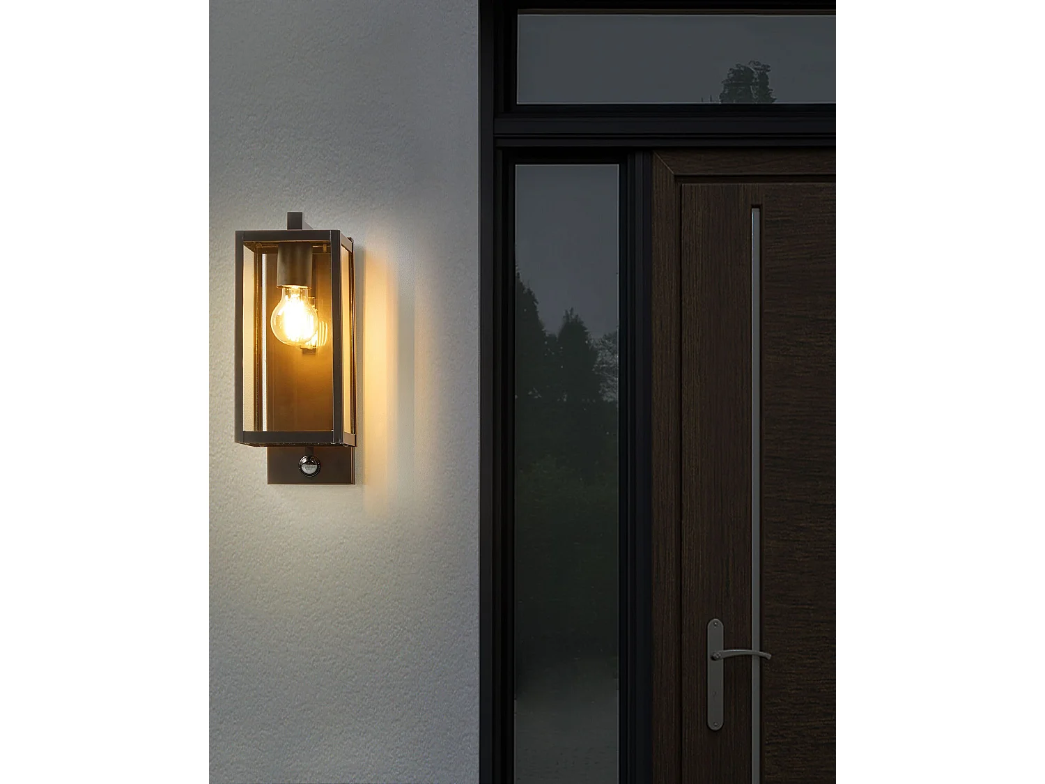 Lampe murale pour l'extérieur MEGGET Avec détecteur de mouvement Noir