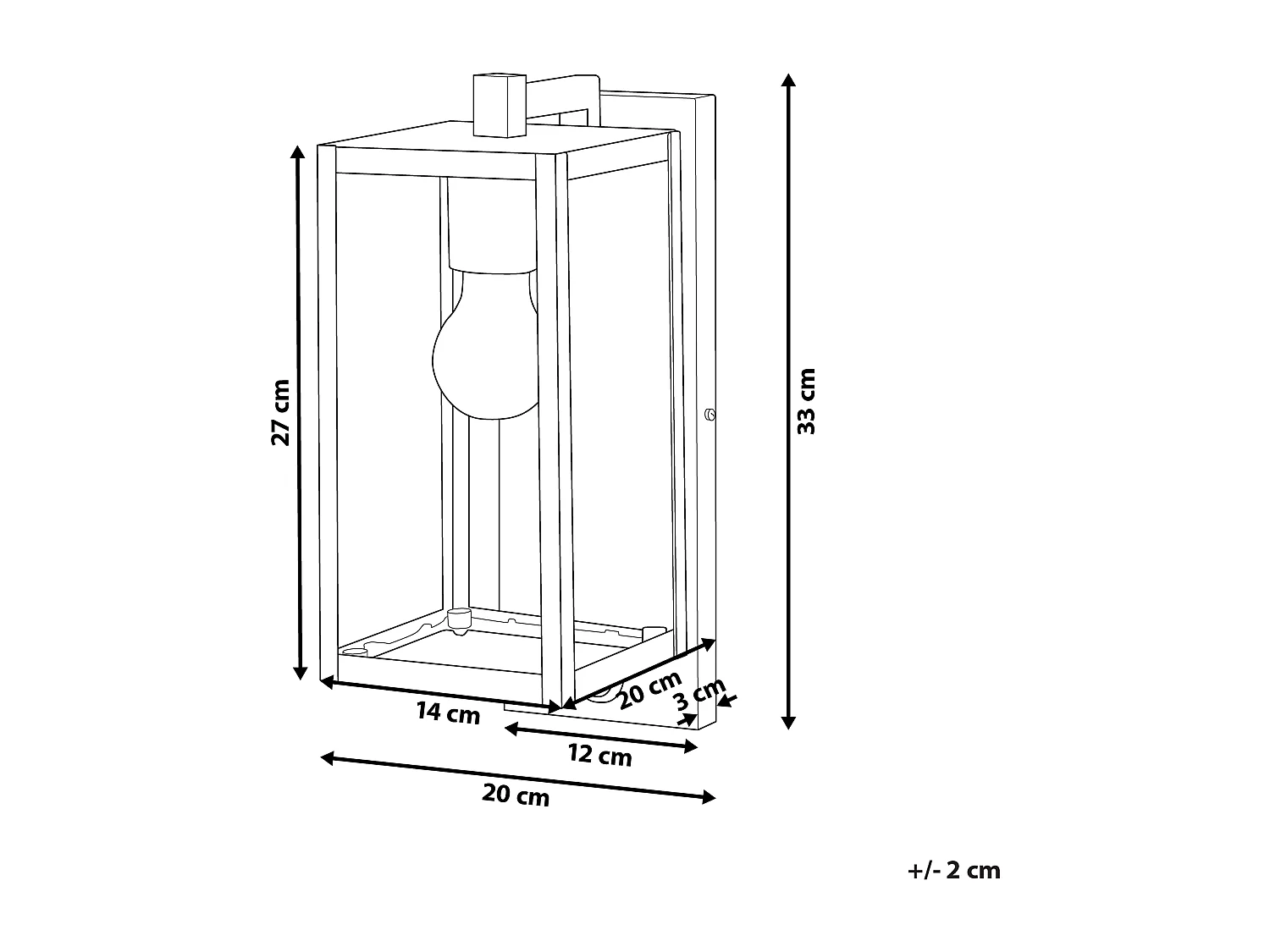 Lampe murale pour l'extérieur MEGGET Avec détecteur de mouvement Noir