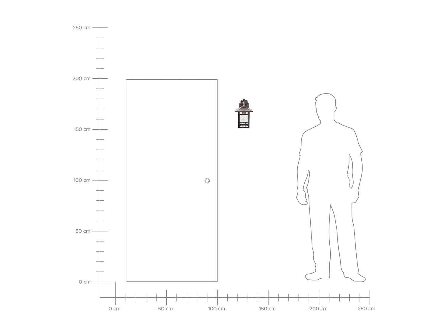 Lampe murale pour l'extérieur HERIOT Noir