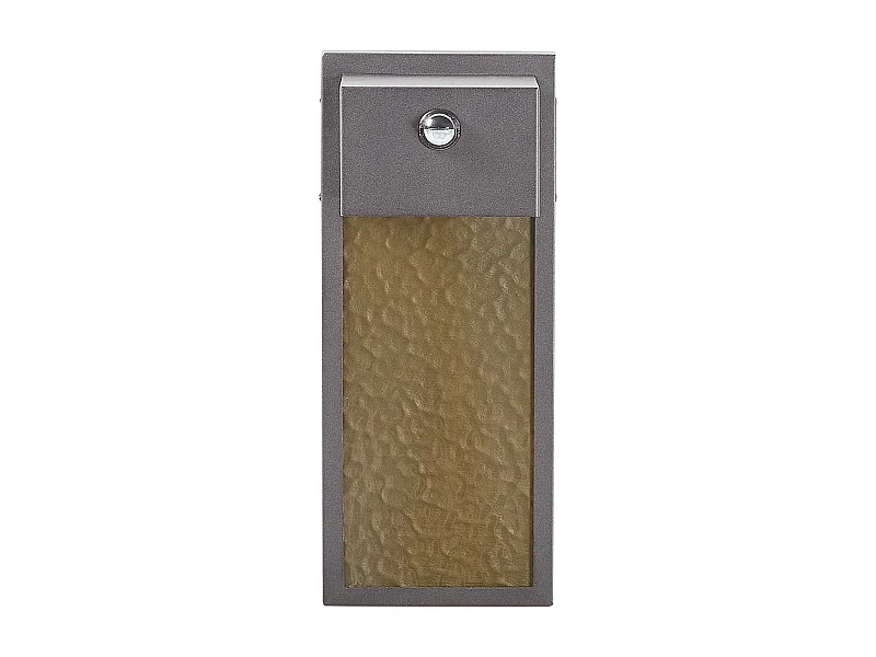 Wandleuchte LED Lampe 40 cm Metall Eisen Glas Modern Warmes Weißes Licht Bewegungssensor Grau Carron