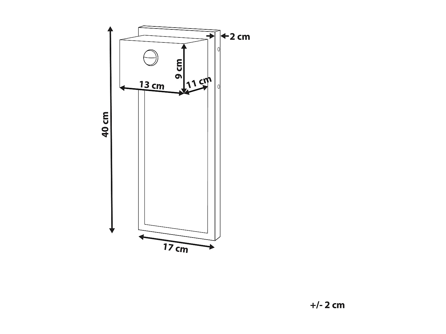 Applique a LED per esterni CARRON con sensore di movimento Grigio