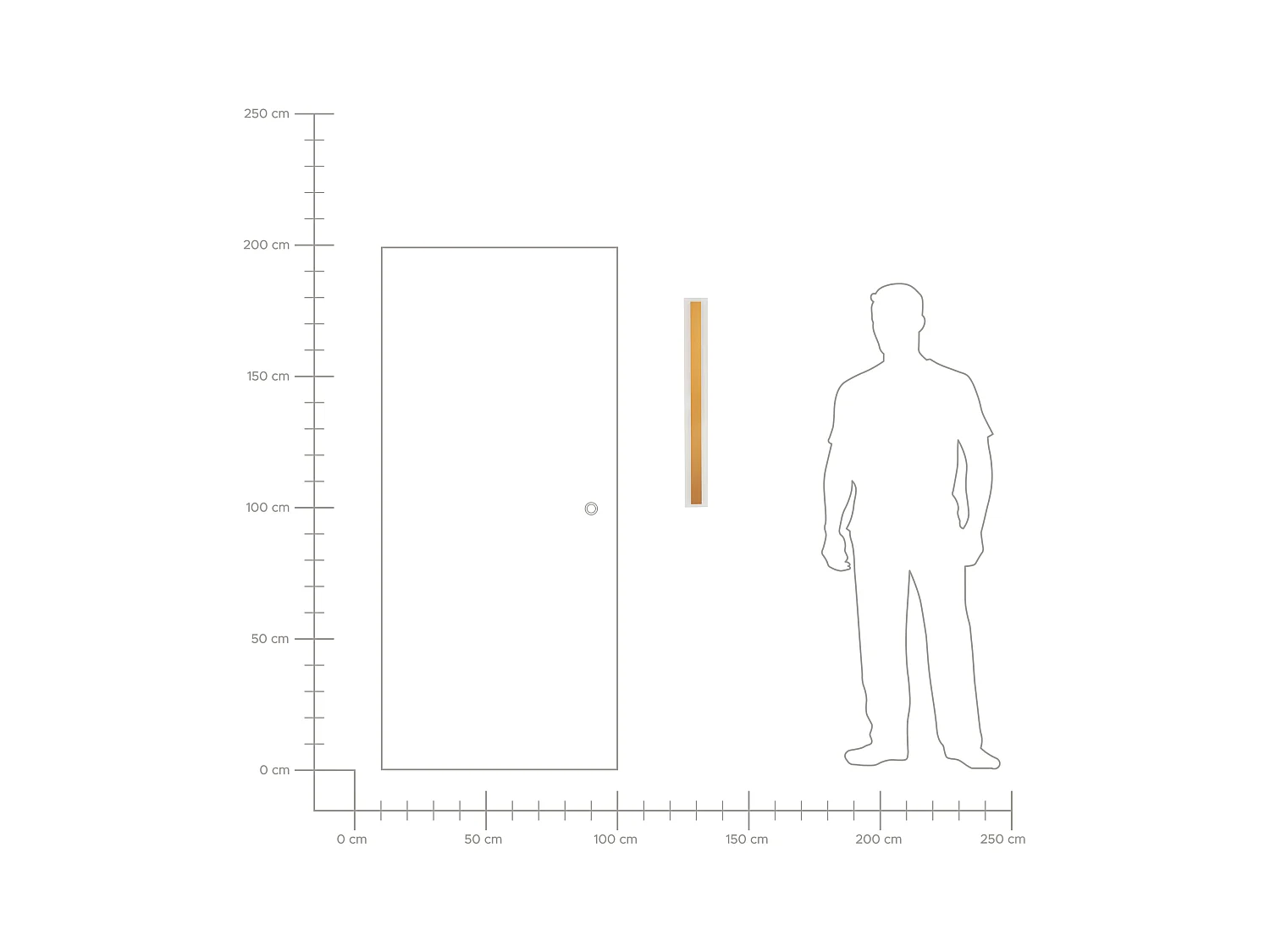 Außenwandleuchte LED Metall gold 80 cm lang rechteckig modern Rosalie