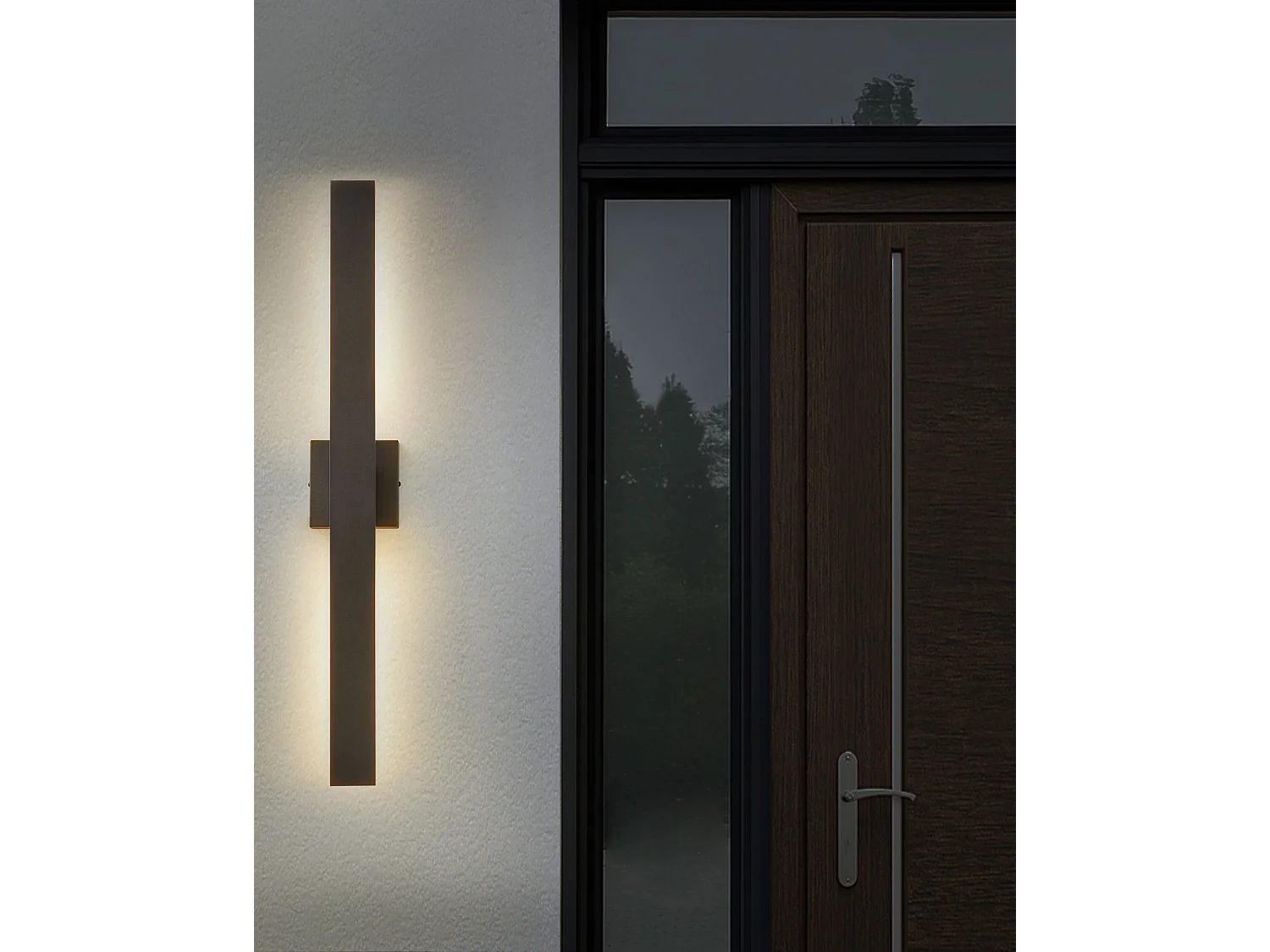 LED Aussenwandleuchte MELGAM Schwarz