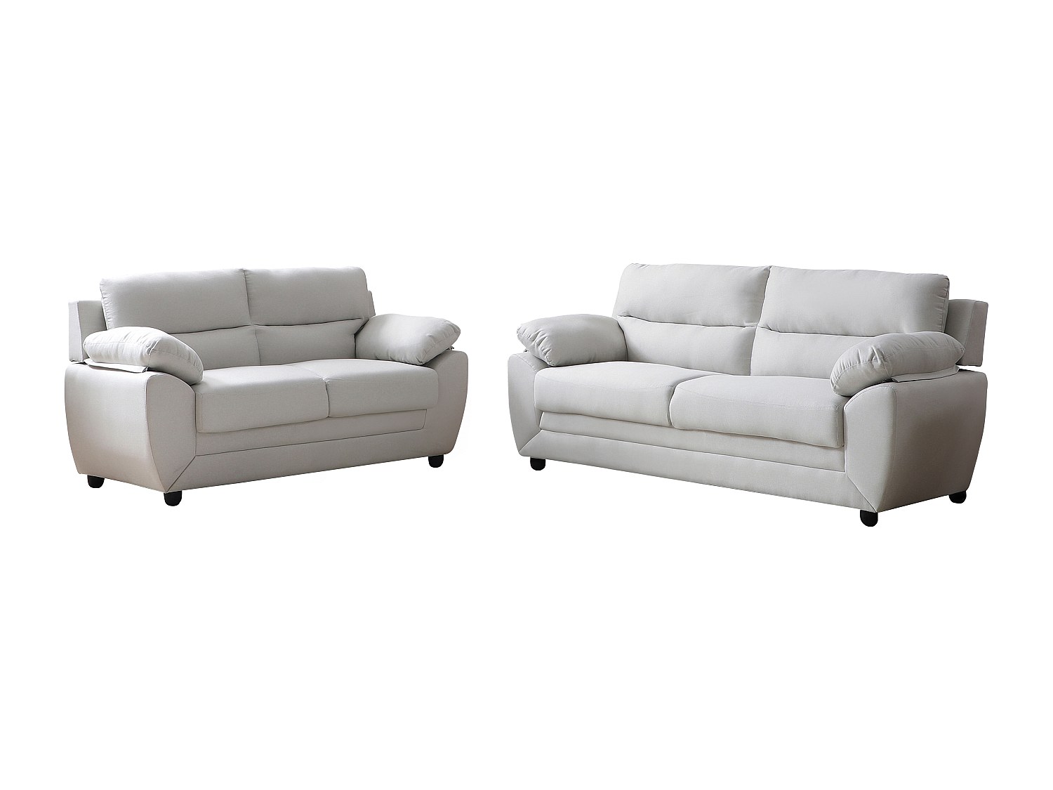 Sofa 3-Sitzer & 2-Sitzer - Stoff - Beige - MANOA günstig online kaufen