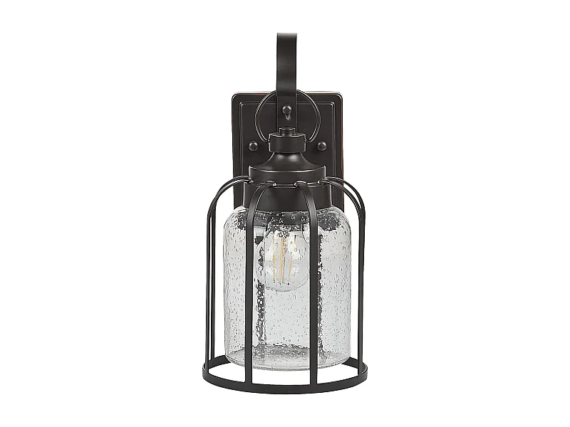 Lampa ścienna ogrodowa WOOLER Czarny