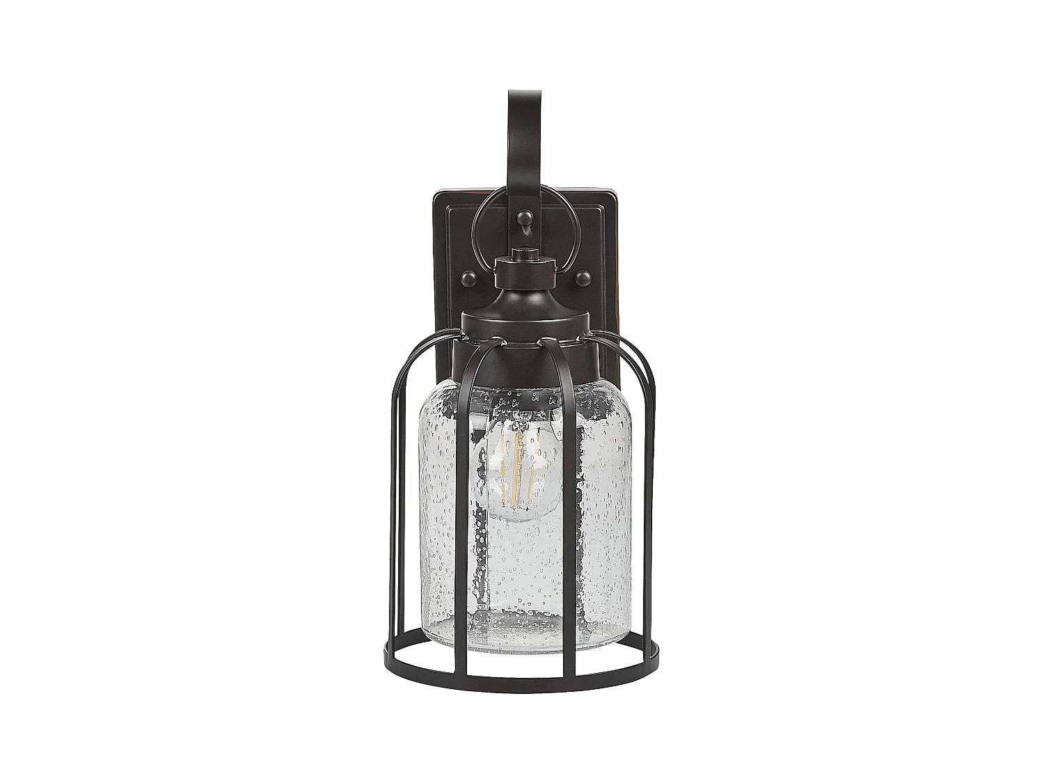 Lampa ścienna ogrodowa WOOLER Czarny