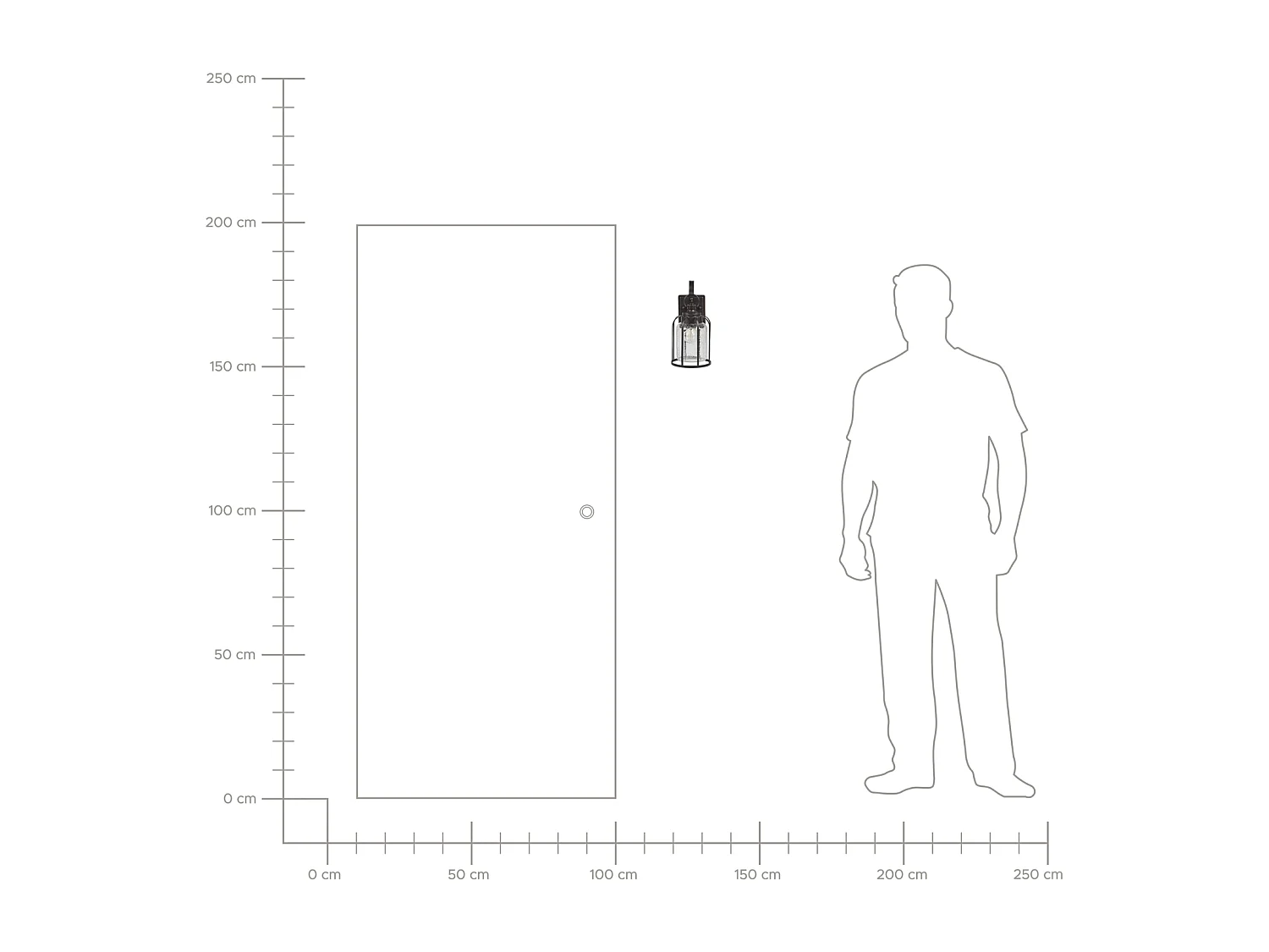 Aussenwandleuchte WOOLER Schwarz