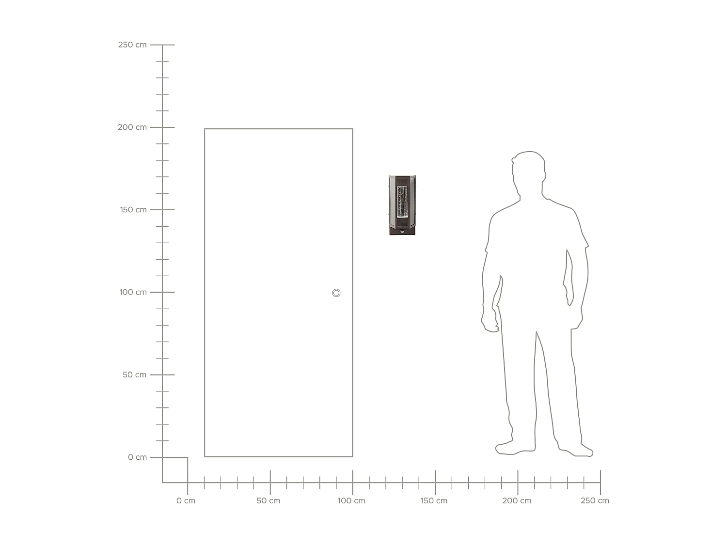 Applique a LED per esterni FRUID con sensore di movimento Marrone