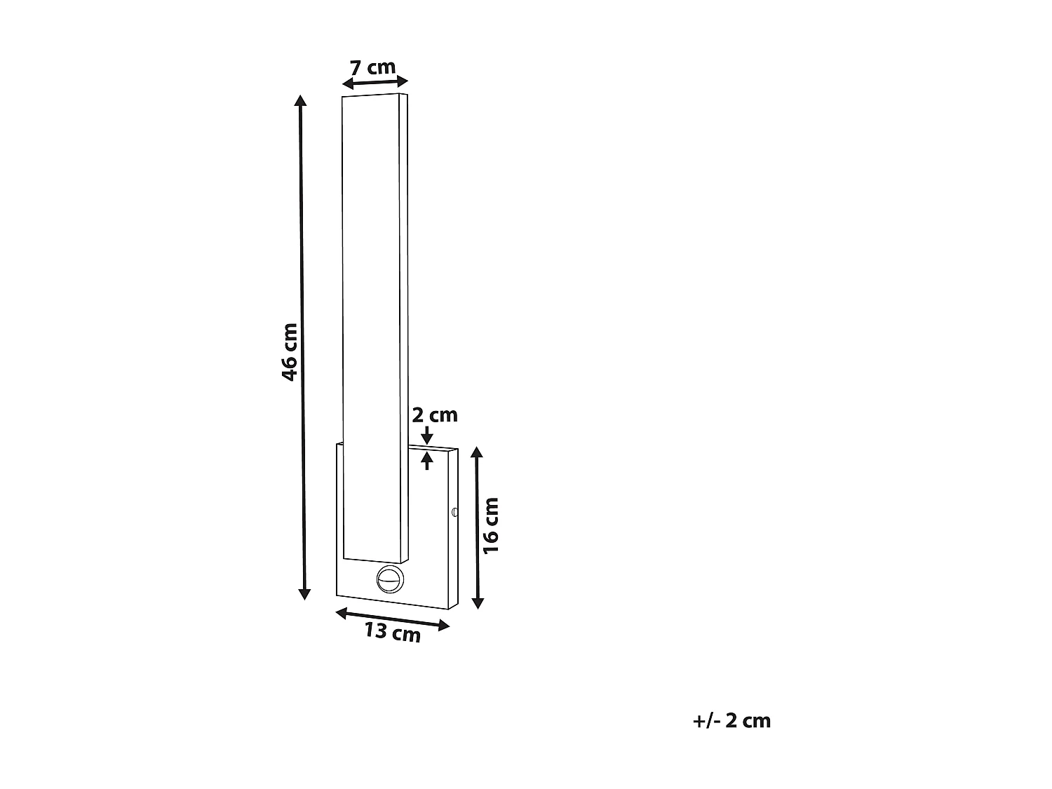 Lampa ścienna ogrodowa LED TUMMEL Z czujnikiem ruchu Czarny
