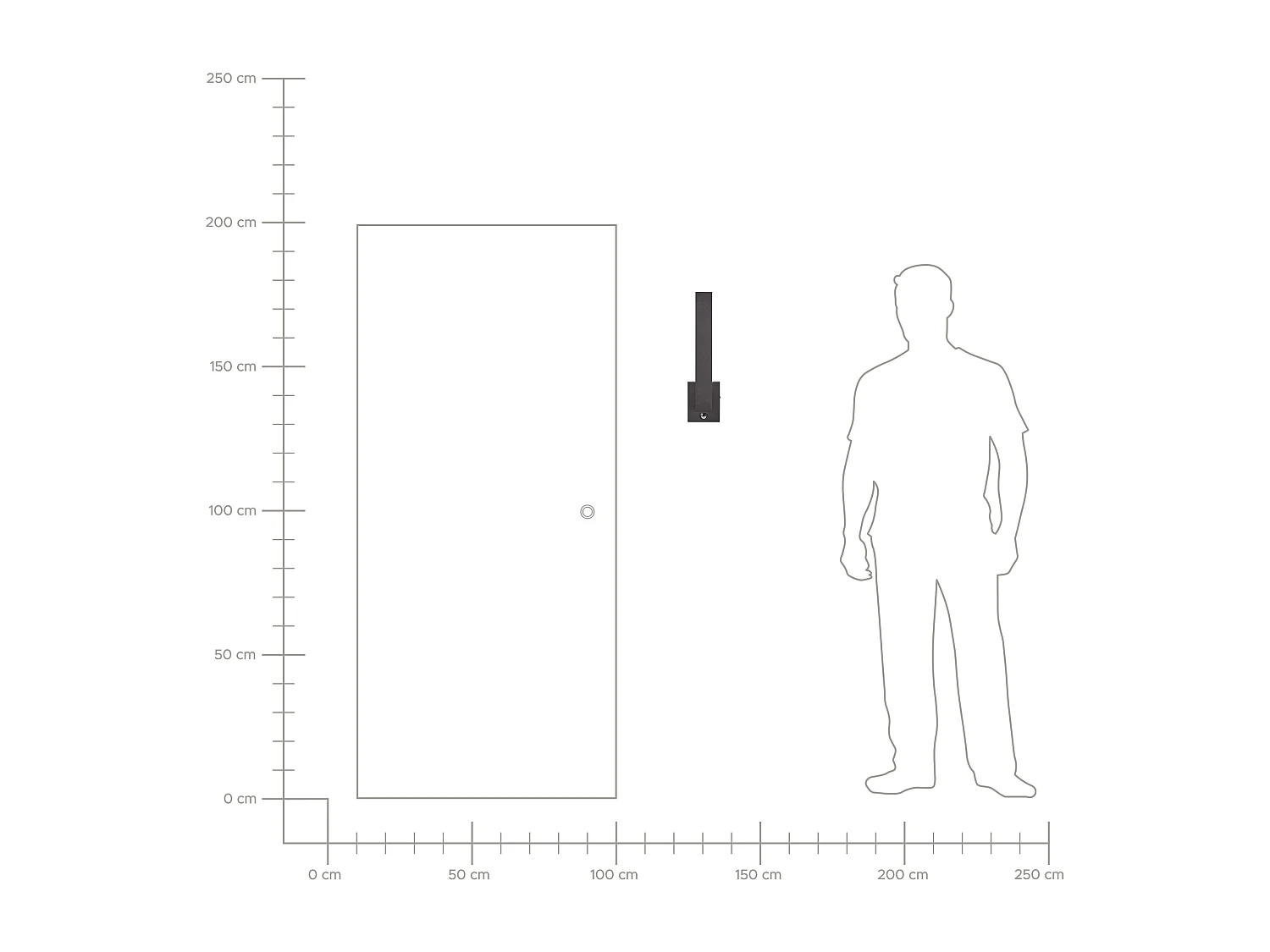 Lampa ścienna ogrodowa LED TUMMEL Z czujnikiem ruchu Czarny