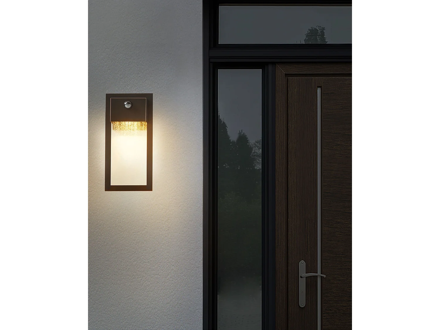 Lampe murale LED pour l'extérieur ELLIOT Avec détecteur de mouvement Noir