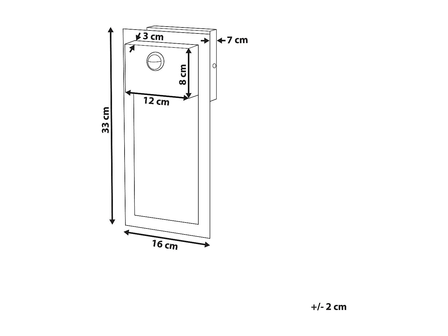 Lampe murale LED pour l'extérieur ELLIOT Avec détecteur de mouvement Noir
