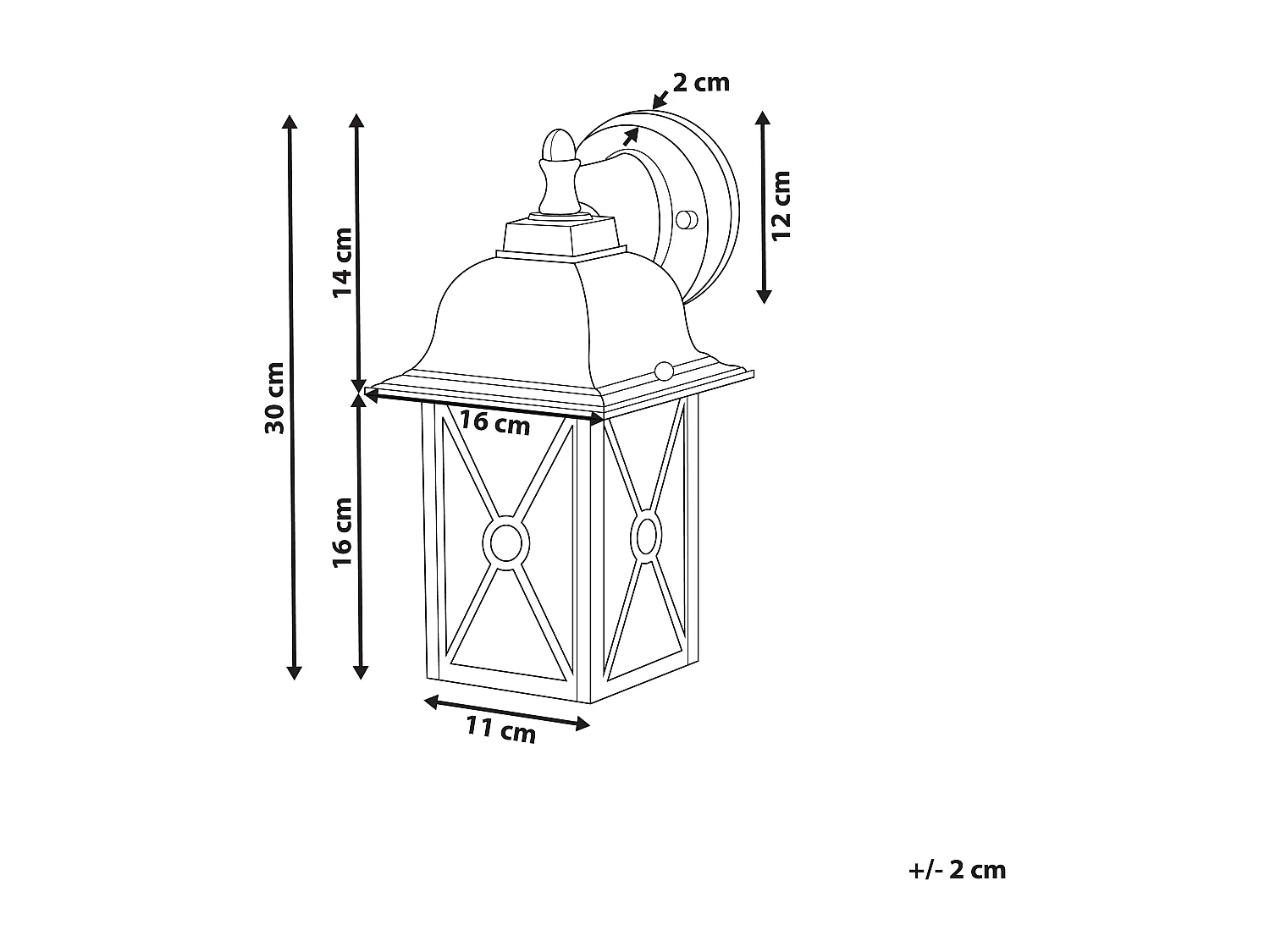 Applique a per esterni FINDON Bianco