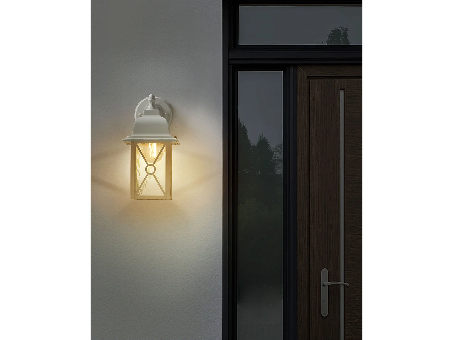 Lampa ścienna ogrodowa FINDON Biały