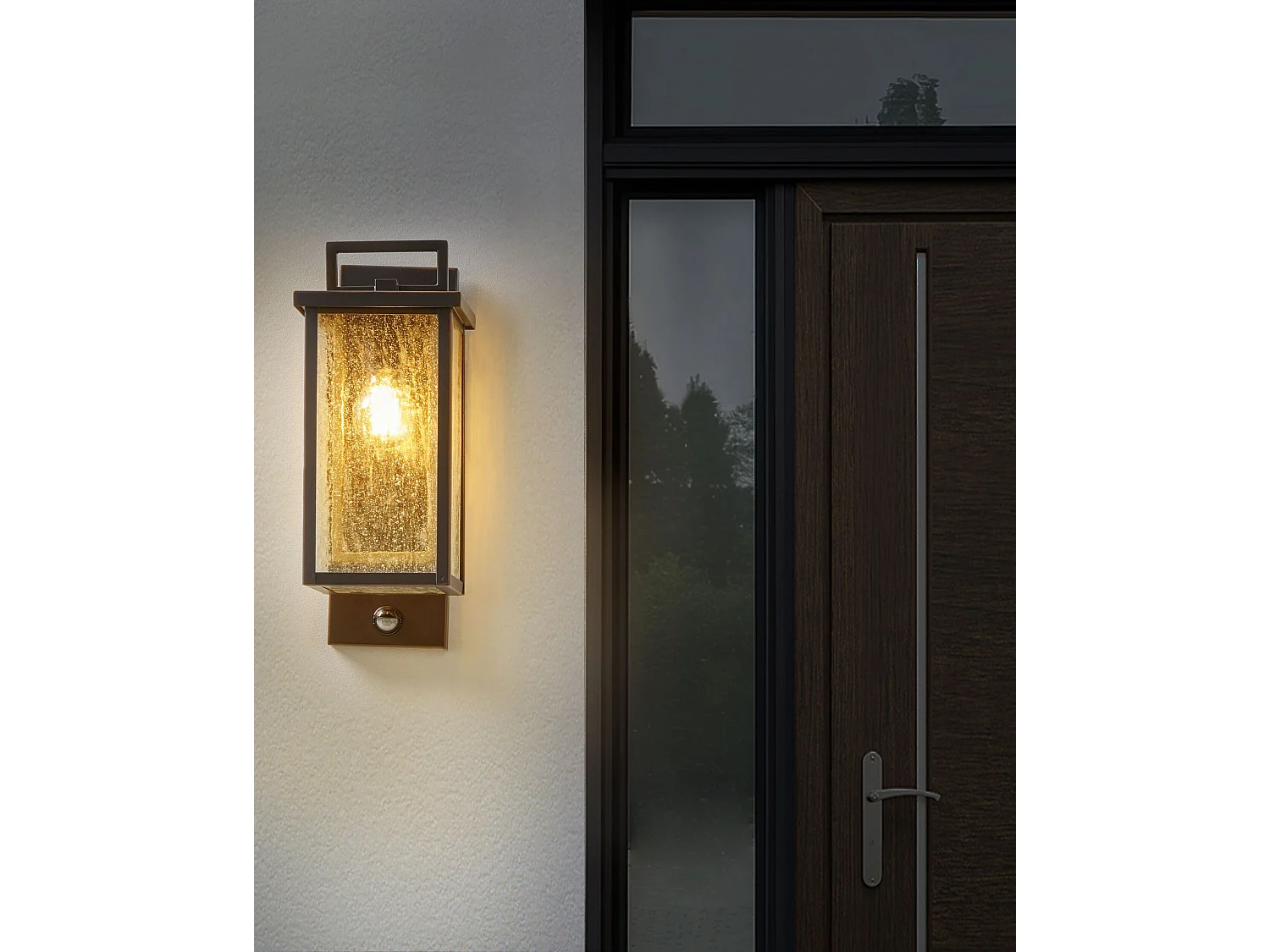 Iluminação de parede para exterior GALA Com sensor de movimento Preto