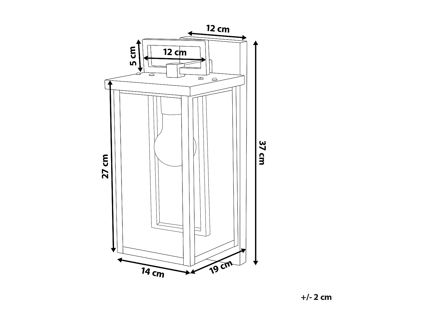 Lampe murale pour l'extérieur GALA Avec détecteur de mouvement Noir