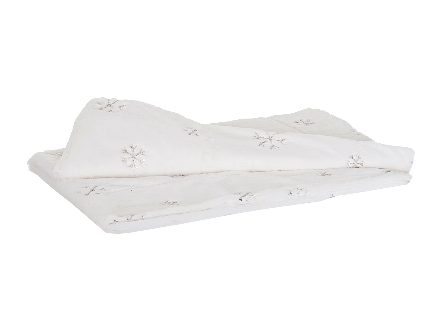 Couverture + coussin décoratif Neige (2 pièces)