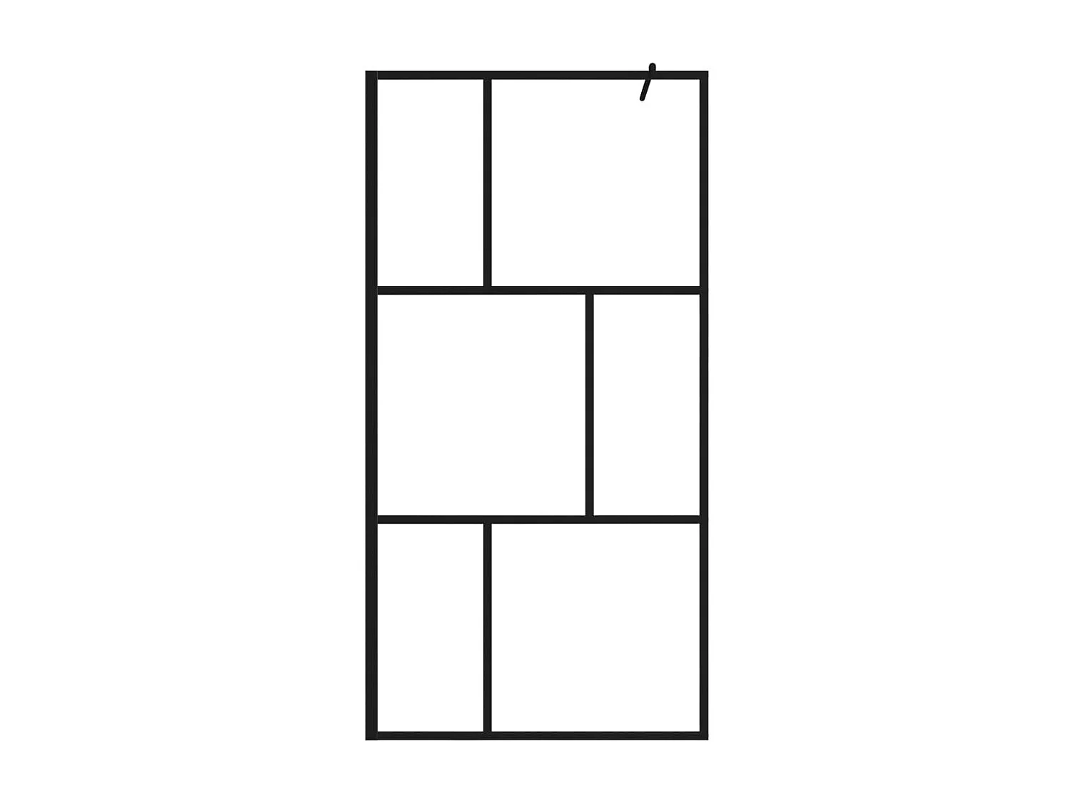 Paroi de douche à l'italienne avec verre trempé Noir 100x195 cm WVGQ4673