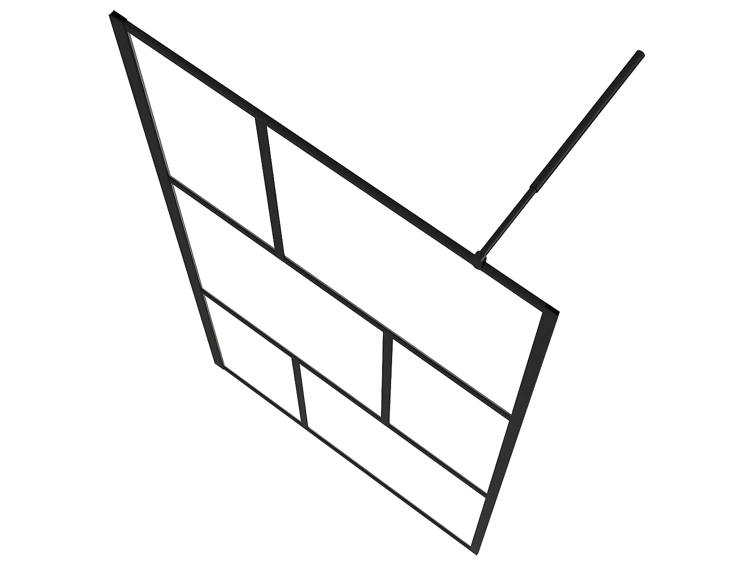 Paroi de douche à l'italienne avec verre trempé Noir 100x195 cm WVGQ4673